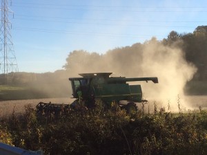 To harvest our corn and soybeans we use a piece of equipment called a combine.
